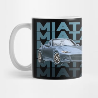 Mazda Miata (Blue) / Retro Style Sunset Design Mug